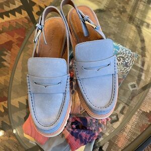 Donald J. Pliner Blue Flats Classic Penny Loafers